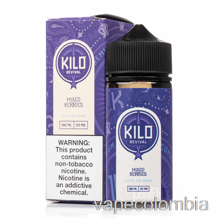 Vape Recargable Bayas Mixtas - Kilo Revival - 100ml 3mg